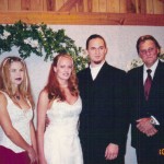 At my wedding day with my dad as my Best Man.  If you look at the time on the picture, yes, it was on Halloween.