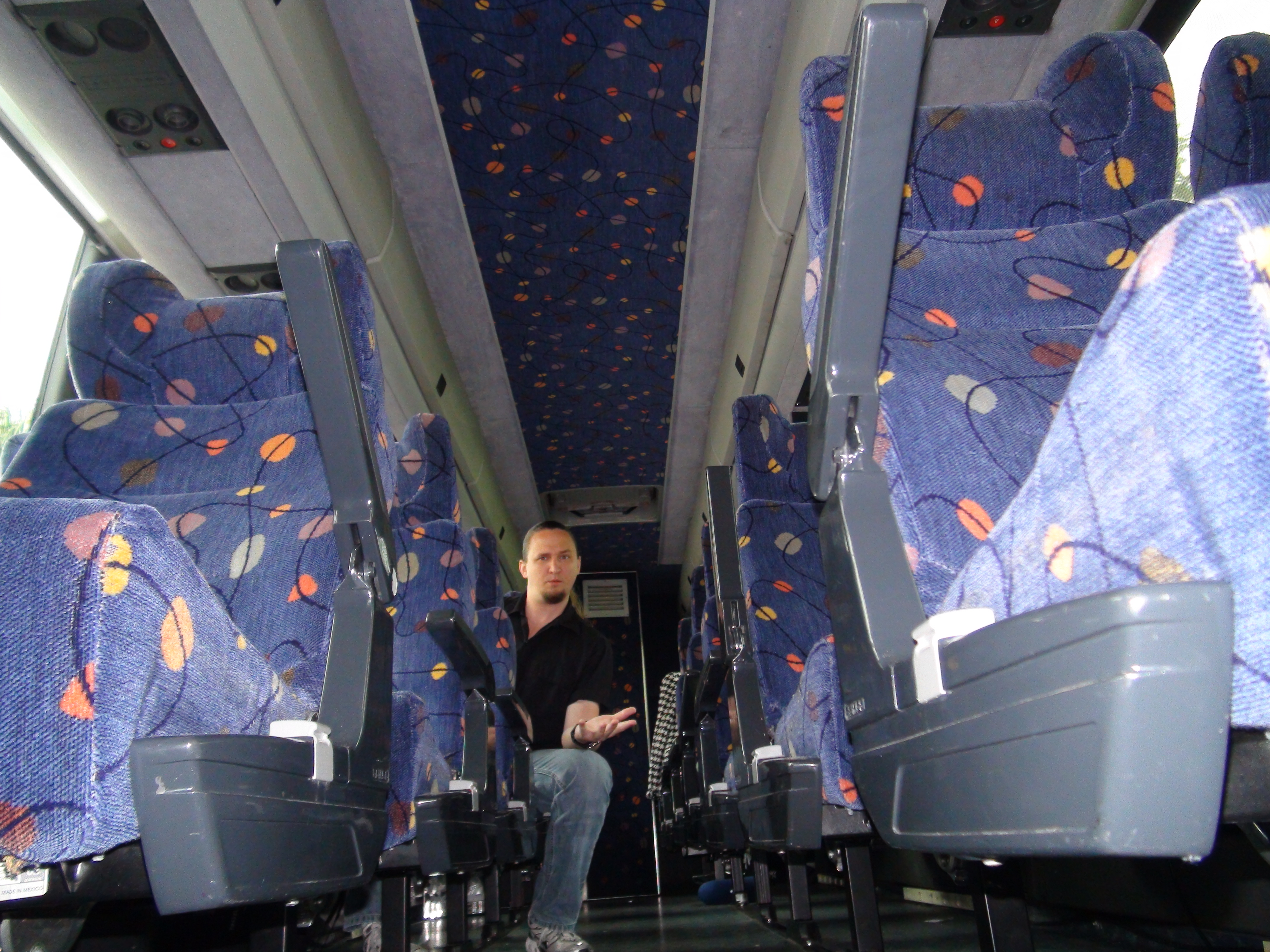 Being the first one on the tour bus