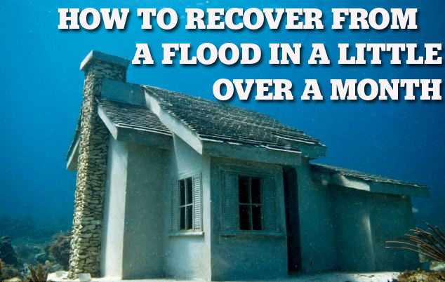 how to recover from a flood in a little over a month